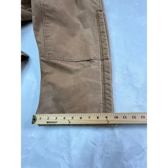 Carhartt 42 x 30 Duck Insulated Bib Overalls R27 Double Knee Union Made USA - Picture 13 of 15